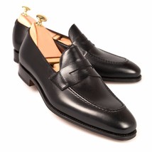 Handmade men black shoes men leather shoes men dress loafer shoes for men thumb200