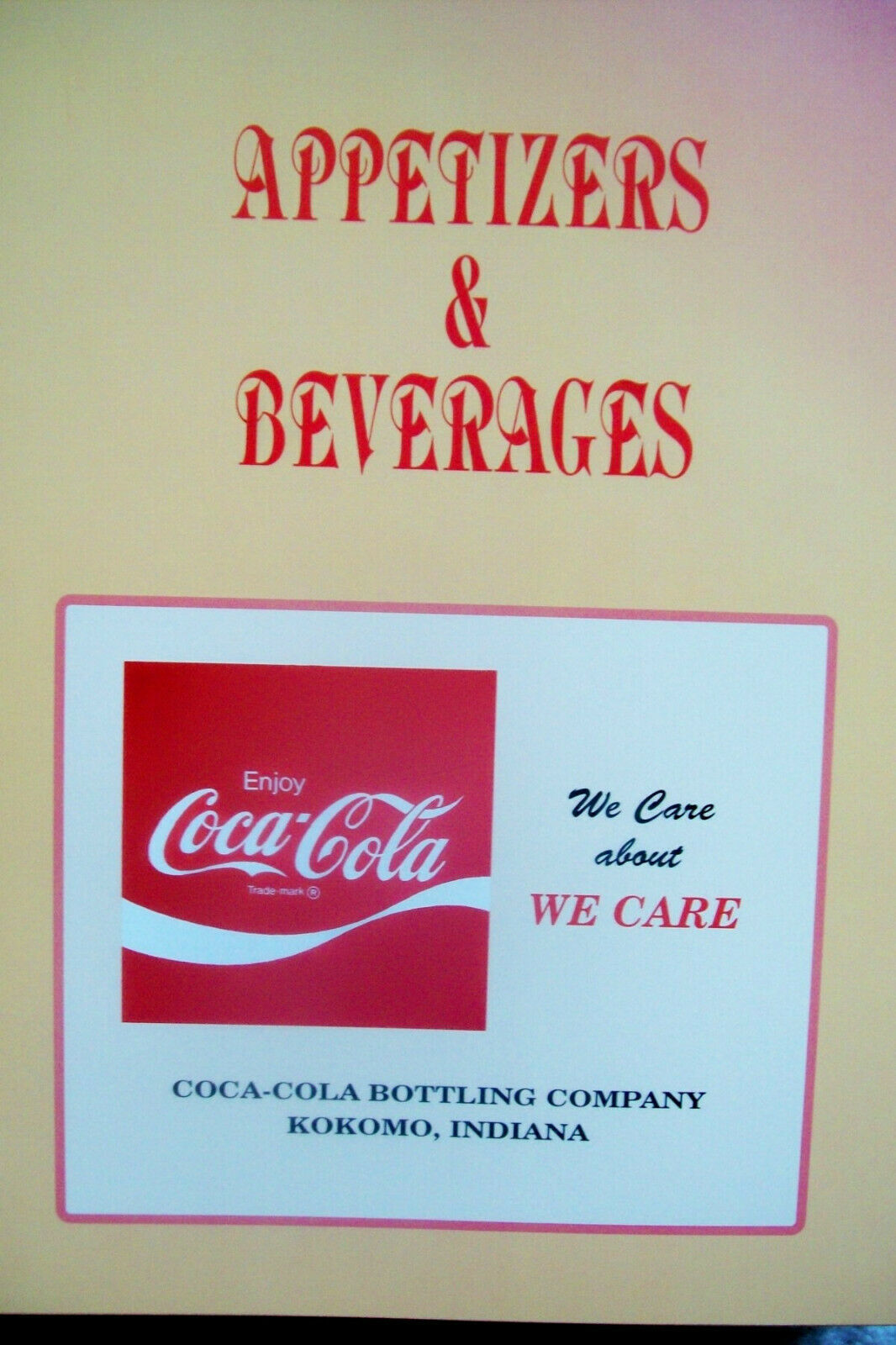 1991 Kokomo IN Cookbook w/ Local Ads for Dairy Queen, KFC, Ponderosa