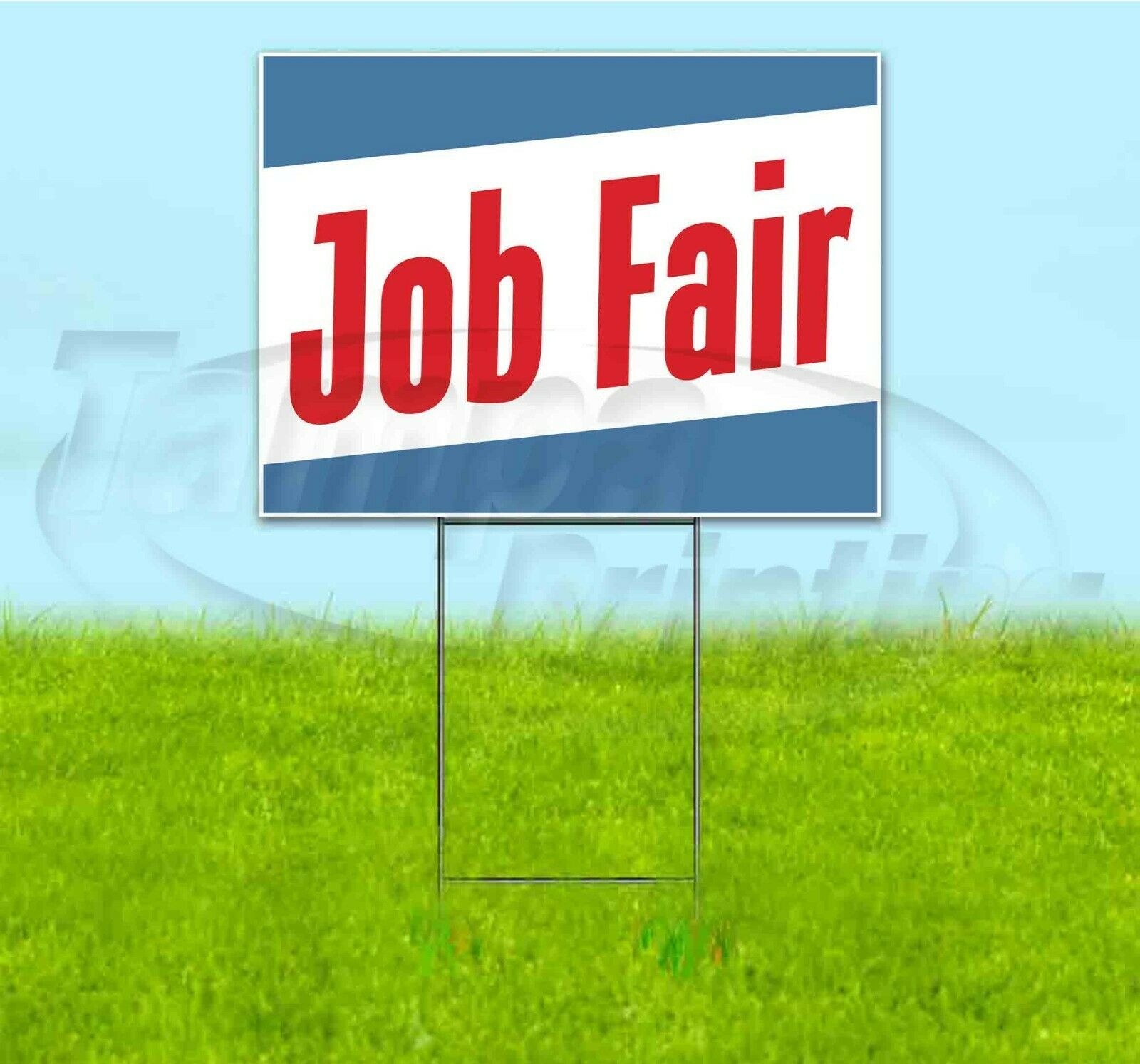 JOB FAIR 18x24 Yard Sign WITH STAKE Corrugated Bandit BUSINESS USA ...