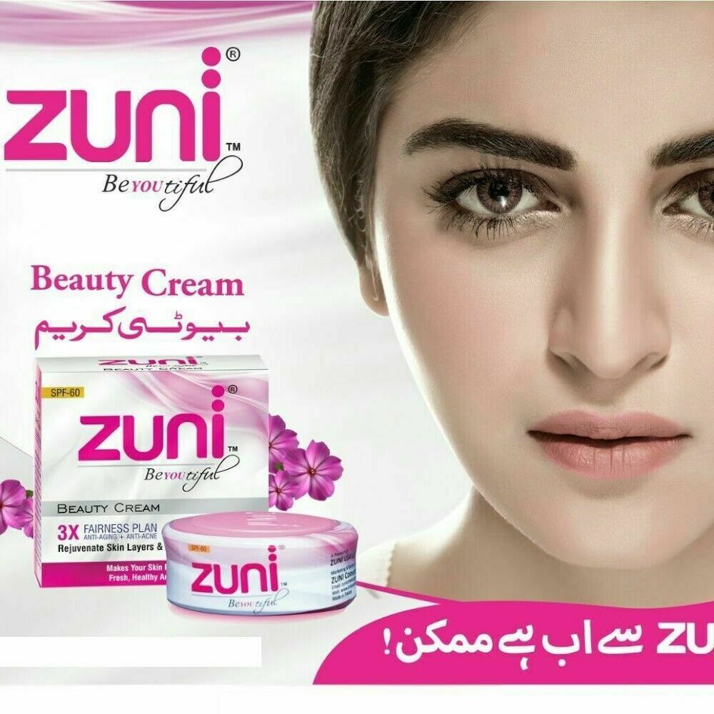ZUNI Whitening Beauty Cream 3x Fairness Anti Aging Anti Acne