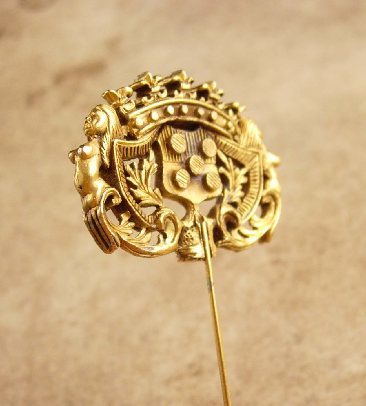 Primary image for Antique style Nude Nouveau stickpin - Denicola Goddess head - masthead bust Vict