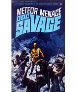 Paperback Cover Poster - DOC SAVAGE - METEOR MENACE (1964) Canvas Art 14... - $24.99