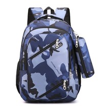 Waterproof Nylon Backpack Men&#39;s Fashion Middle School Students Bookbag L... - $28.20