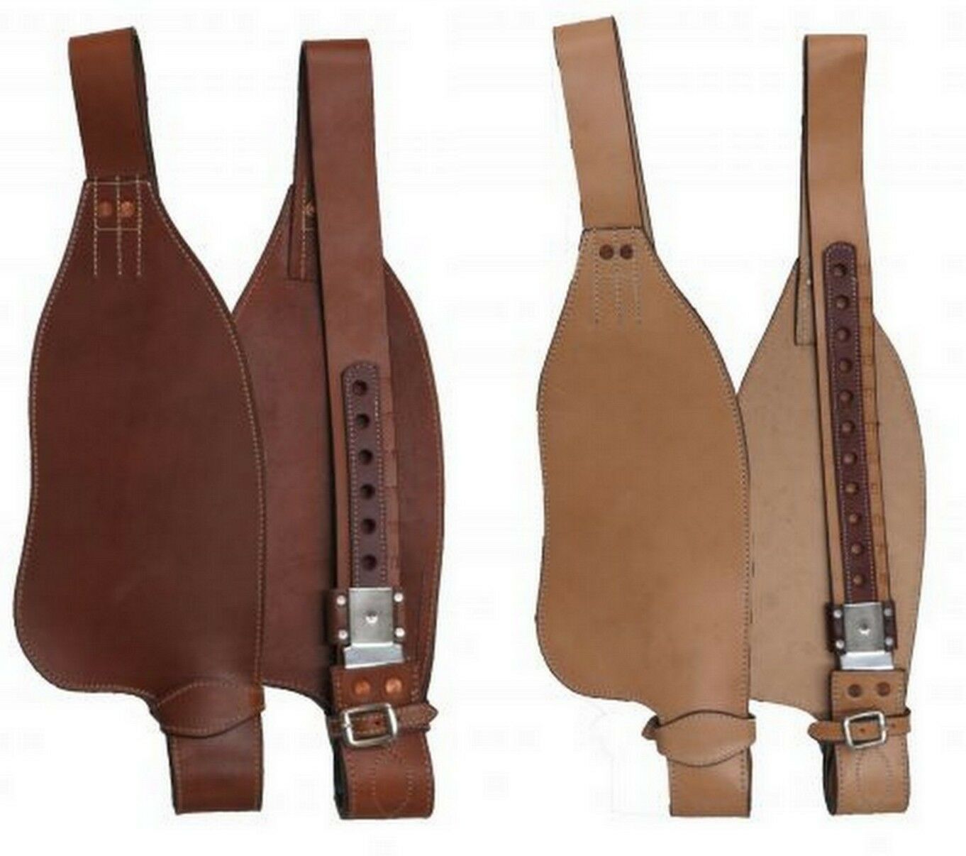 Western Horse Saddle Youth Replacement Leather Stirrup Fenders Med. or