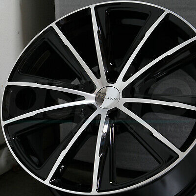 18x8.5 Milanni 471 Splinter 5x115 12 Black Machined Wheels Rims Set(4 ...