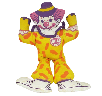 Primary image for 17" VINTAGE BRACH'S CANDY BRACHO THE CLOWN ADVERTISING STUFFED ANIMAL PLUSH TOY