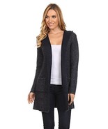 High Secret Women&#39;s Thick Knit Reversible Hooded Open Front Cardigan - $67.99