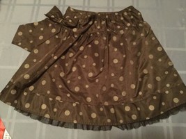 Justice skirt Size 10 black with silver glittered polka dots Girls New - $12.49