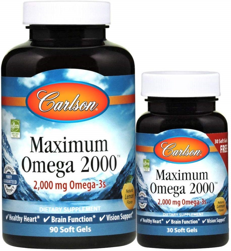 Carlson - Maximum Omega 2000, 2000 mg Omega-3 Fatty Acids Including EPA