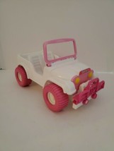 Vintage 1987 Arco Mattel Barbie Pink White Jeep Beach Car Vehicle RARE Camper - $45.99