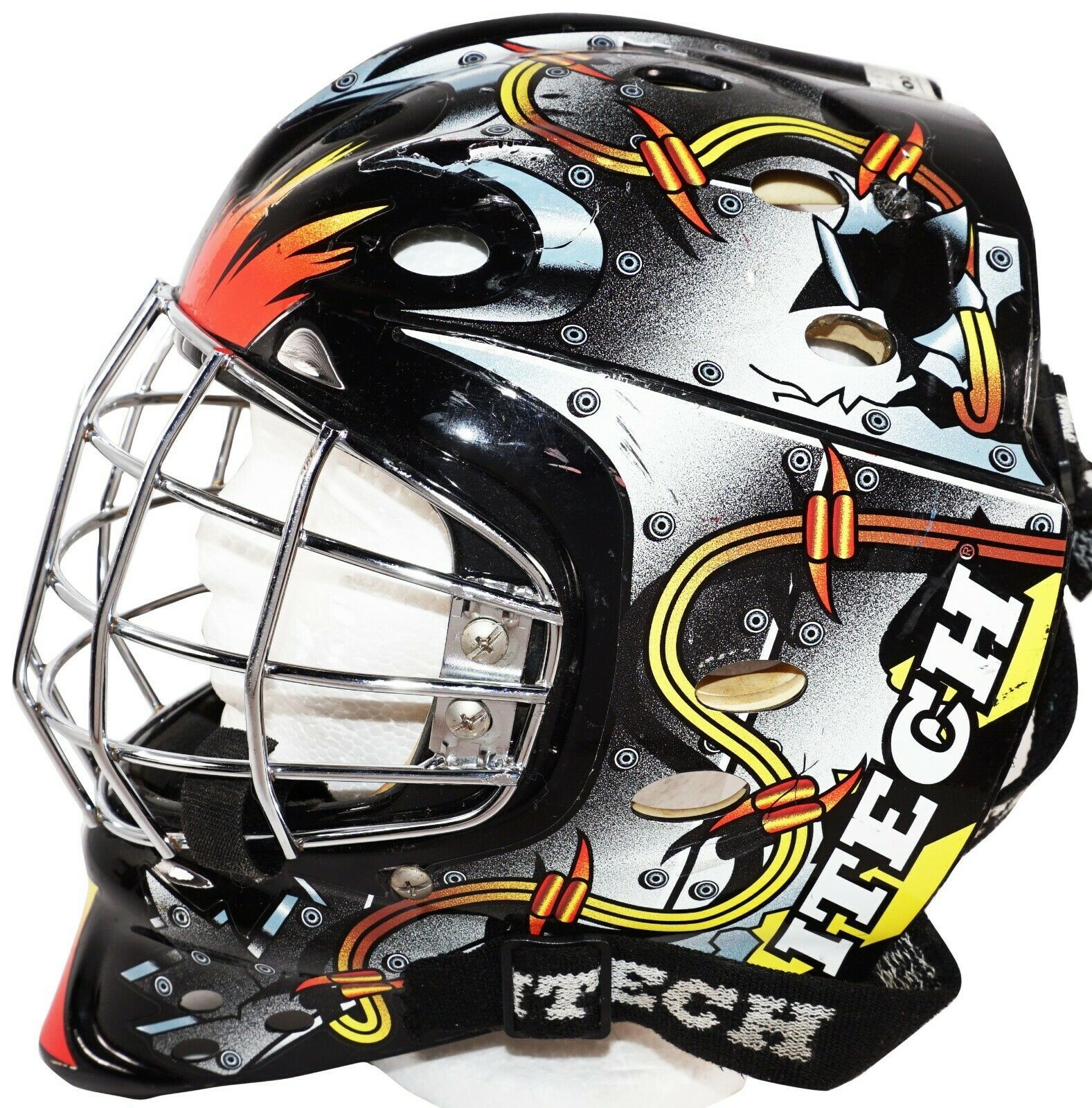 ITECH PROFILE 1000 CHAOS HOCKEY JR GOALIE MASK GOAL GEAR JUNIOR SIZE