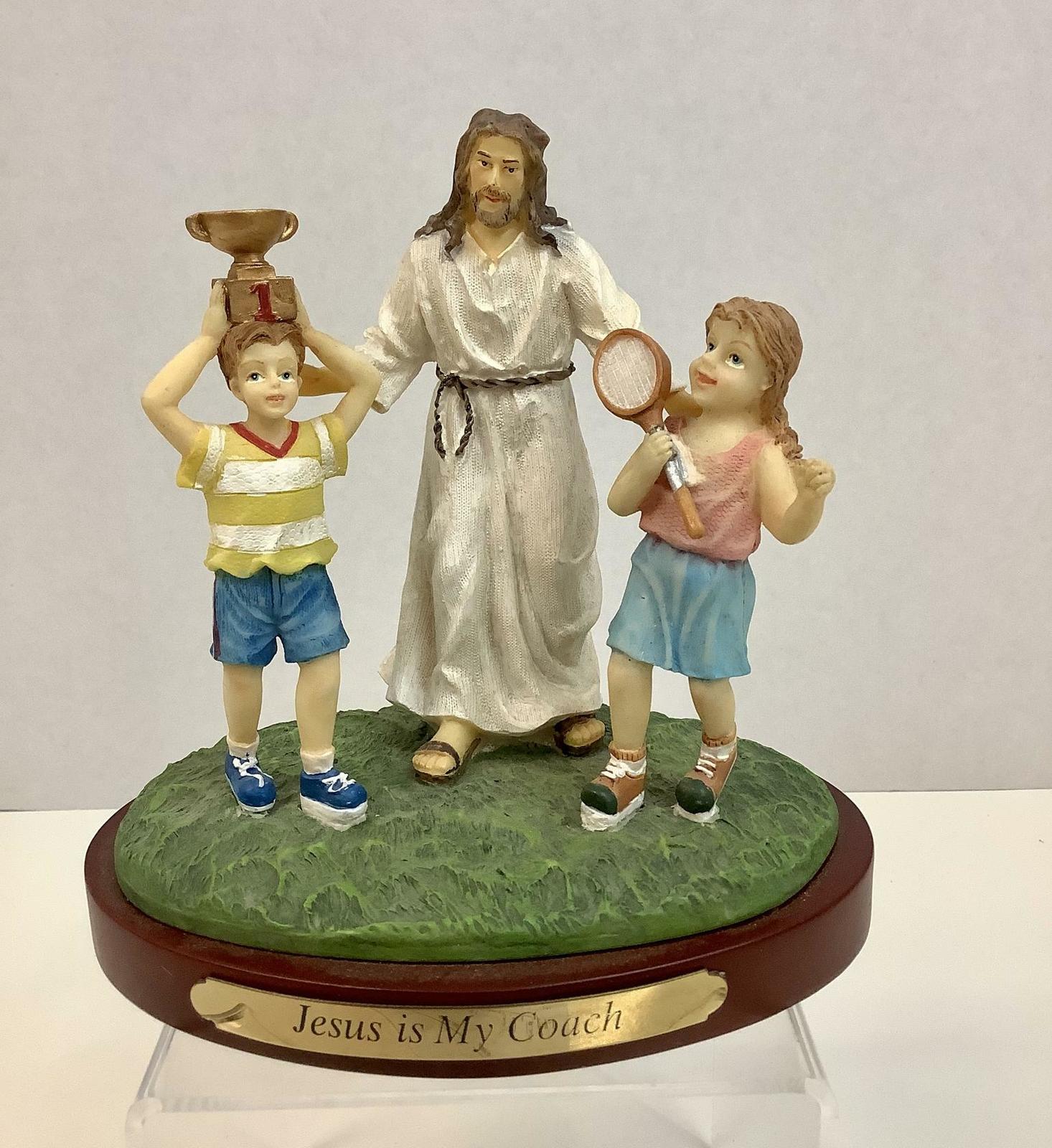 Devon~Jesus Is My Tennis Coach~Religious Spiritual Figurine~ 6" Tall - $32.44