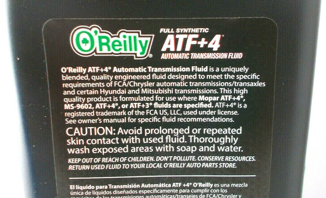 O'Reilly ATF +4 Full Synthetic Automatic Transmission Fluid Chrysler