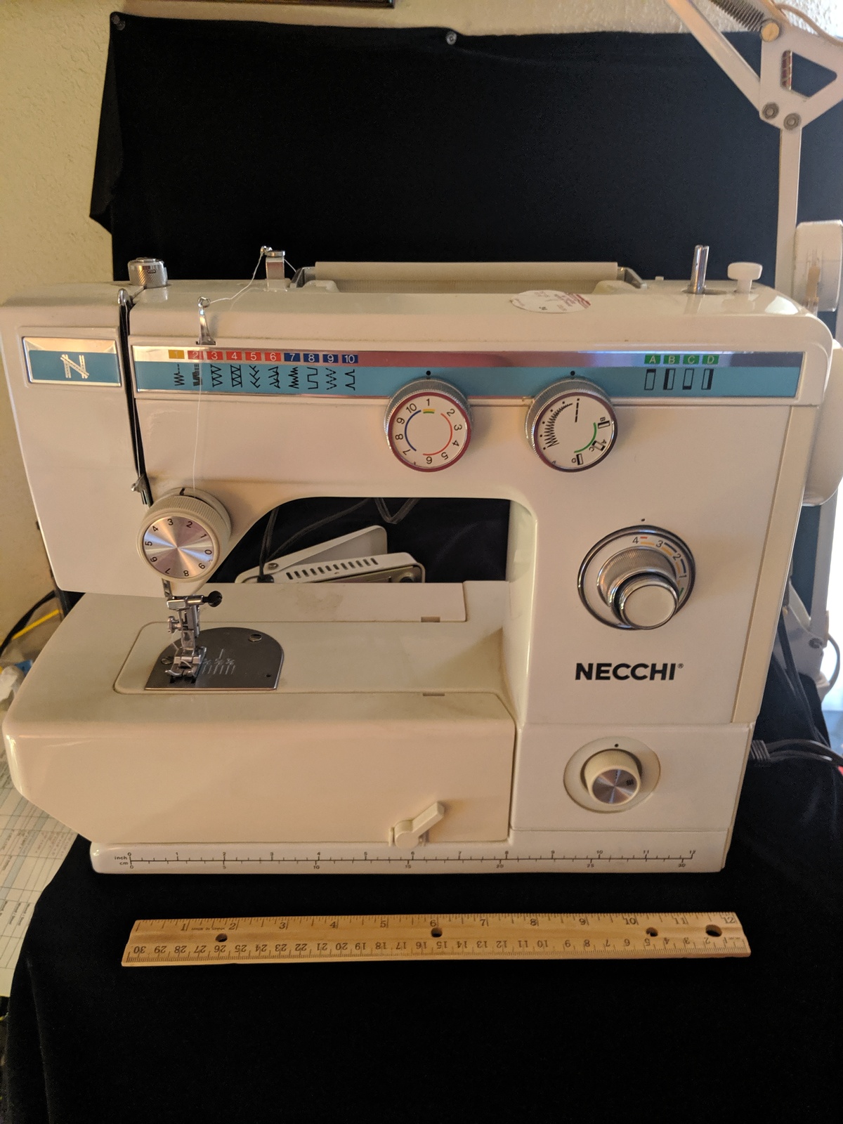 Vintatge Necchi 535FA Sewing Machine Heavy Duty Lot WS Sewing