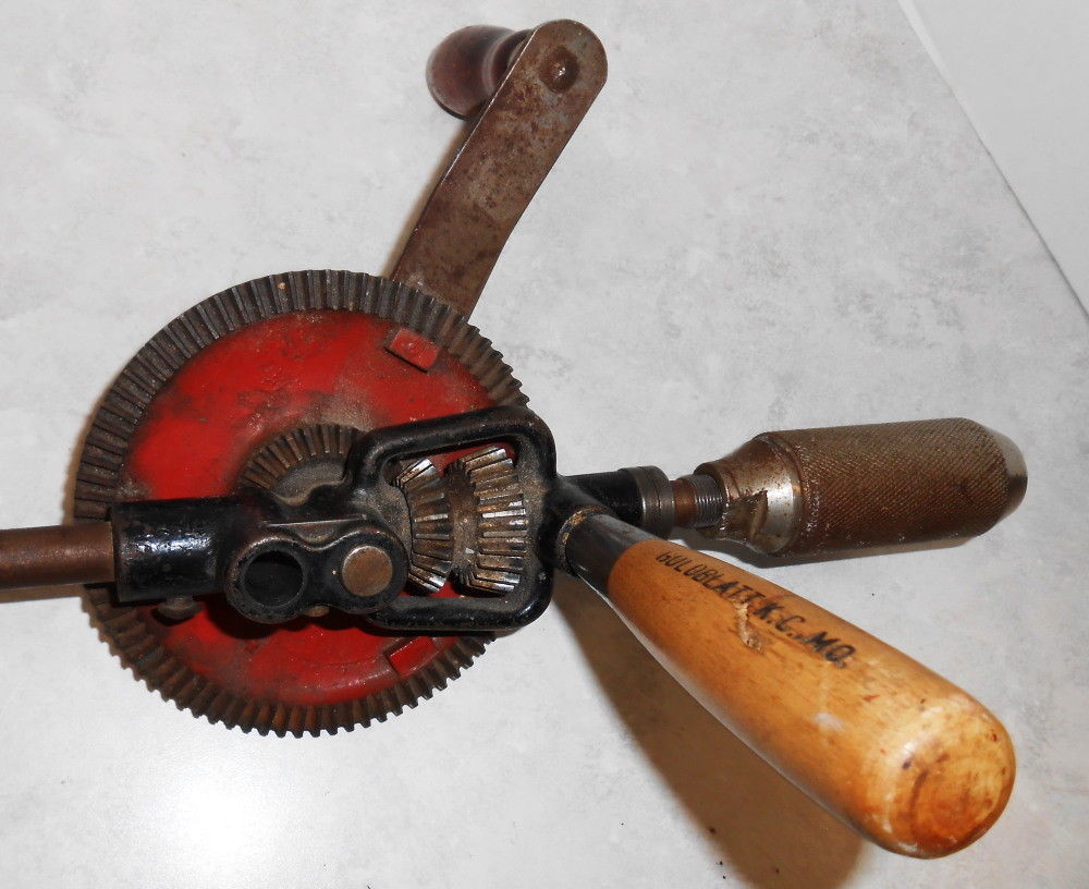 MILLERS FALLS 2 SPEED BREAST 18" HAND DRILL BRACE DRILL BARN BEAM No