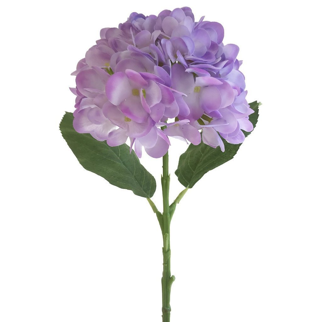 Purple Hydrangea Stem Real Touch Silk Flowers 19 Floral Decor