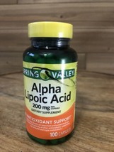 Spring Valley - Alpha Lipoic Acid Capsules - 200 mg - 100 Ct - Exp 1/23 - $13.98