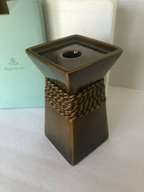 Partylite SAHARA SANDS Pillar Candle Holder w/ Accented Square Pillar - ... - $30.00
