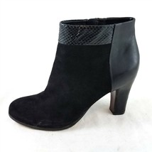 Sam Edelman Black Suede Leather Ankle Boots Booties Heels Womens 10 M - $49.39