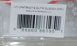 Boelter Topperscot Blown Glass New England Patriots Sleigh Ornament NFL Licensed image 6