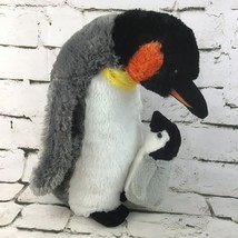 Emperor Penguin With Baby Chick Plush Wildlife Stuffed Arctic Animal Soft Toy - $15.84