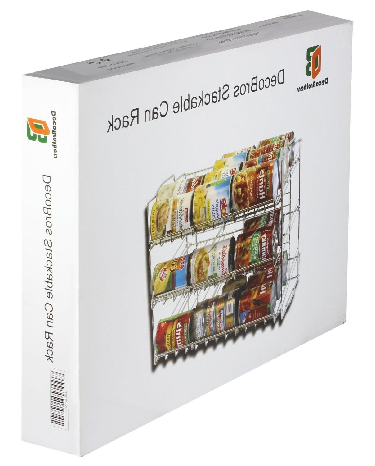 Stackable Storage Bins.DecoBros Supreme Stackable Can Rack Organizer