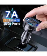 4 USB Phone Car Charger Adapter QC 3.0 LED Display Fast Charging Car Acc... - $11.19