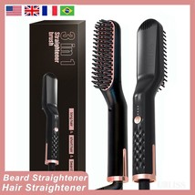 2021 Hair Straightener Brush Beard Straightener Brush Multifunctional St... - $19.34