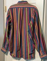 Vtg Ralph Lauren Men&#39;s Shirt Striped Long Sleeves Button Front 100% Cott... - $14.95