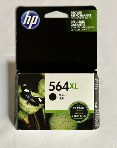 Genuine HP 564XL Black Printer Ink Cartridge CN684WN OEM EXP 05/2018 NEW - $11.98