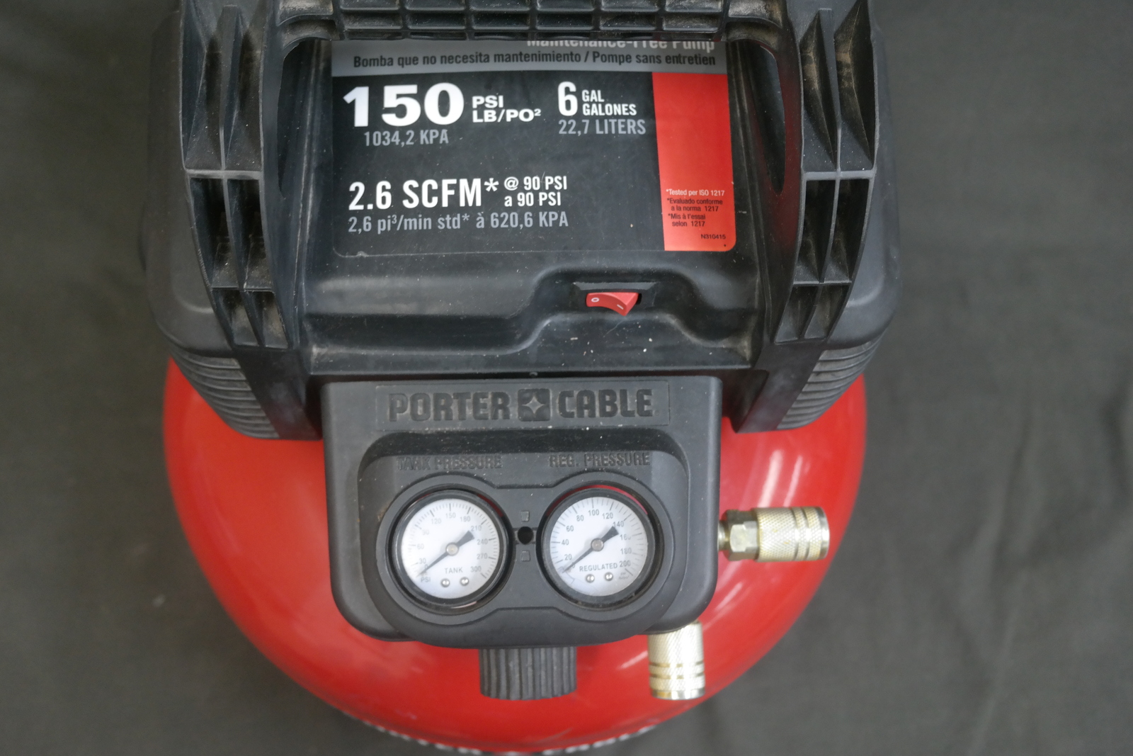 Porter Cable C2002 Oil Free UMC Pancake Compressor Air Compressors