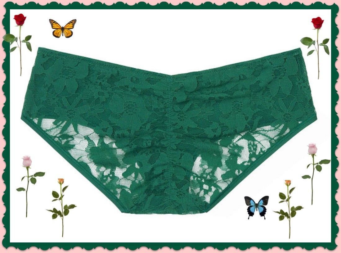 Low-Rise Hiphugger L Solid Green Lace Top Victoria/'s Secret Gray