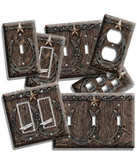 RUSTIC WESTERN COWBOY LONE STAR LUCKY HORSESHOE LIGHT SWITCH OUTLET WALL... - $5.99+