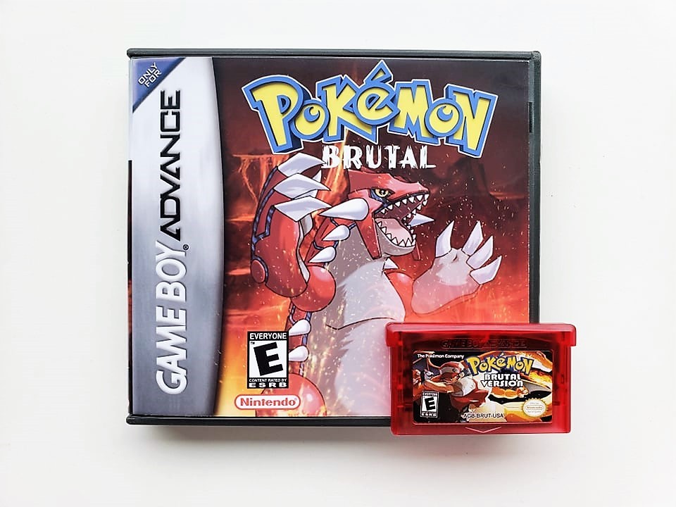 Pokemon Brutal Version Ruby Mod - Custom Game / Case Gameboy Advance GBA  (USA)