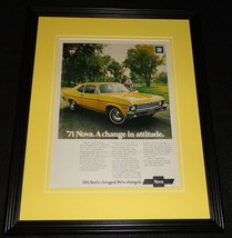 1971 Chevrolet Nova 11x14 Framed ORIGINAL Vintage Advertisement