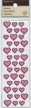 Silver Outlined Pink Mini Hearts Stickers - $2.60