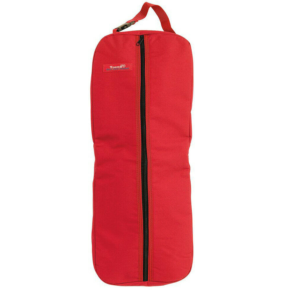 U50 25" Tough1 Nylon Poly Bridle Horse Halter Bag Full Zipper Red
