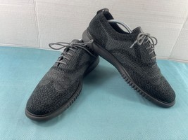 Cole Haan 2 ZeroGrand Men Shoes Gray Black 11.5M Stitchlite Wingtip Dres... - $59.22