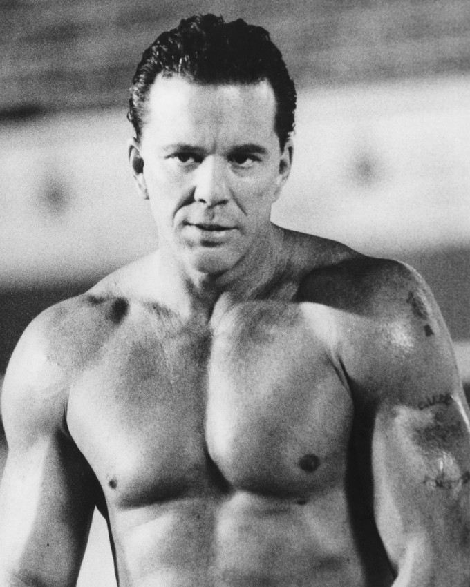 Mickey Rourke bare chested shirtless hunk macho pose 16x20 Poster