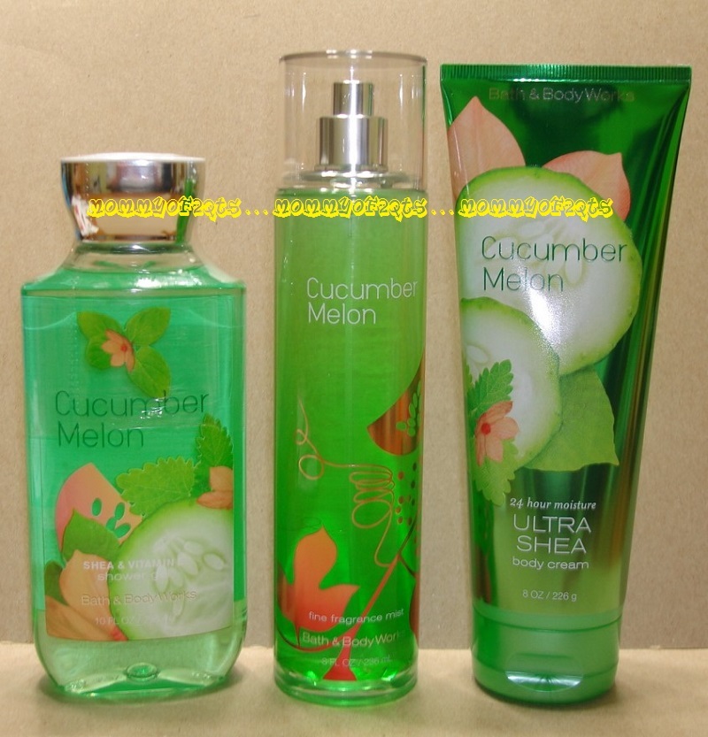 Cucumber Melon Bath and Body Works Fragrance Mist Body Cream Shower Gel