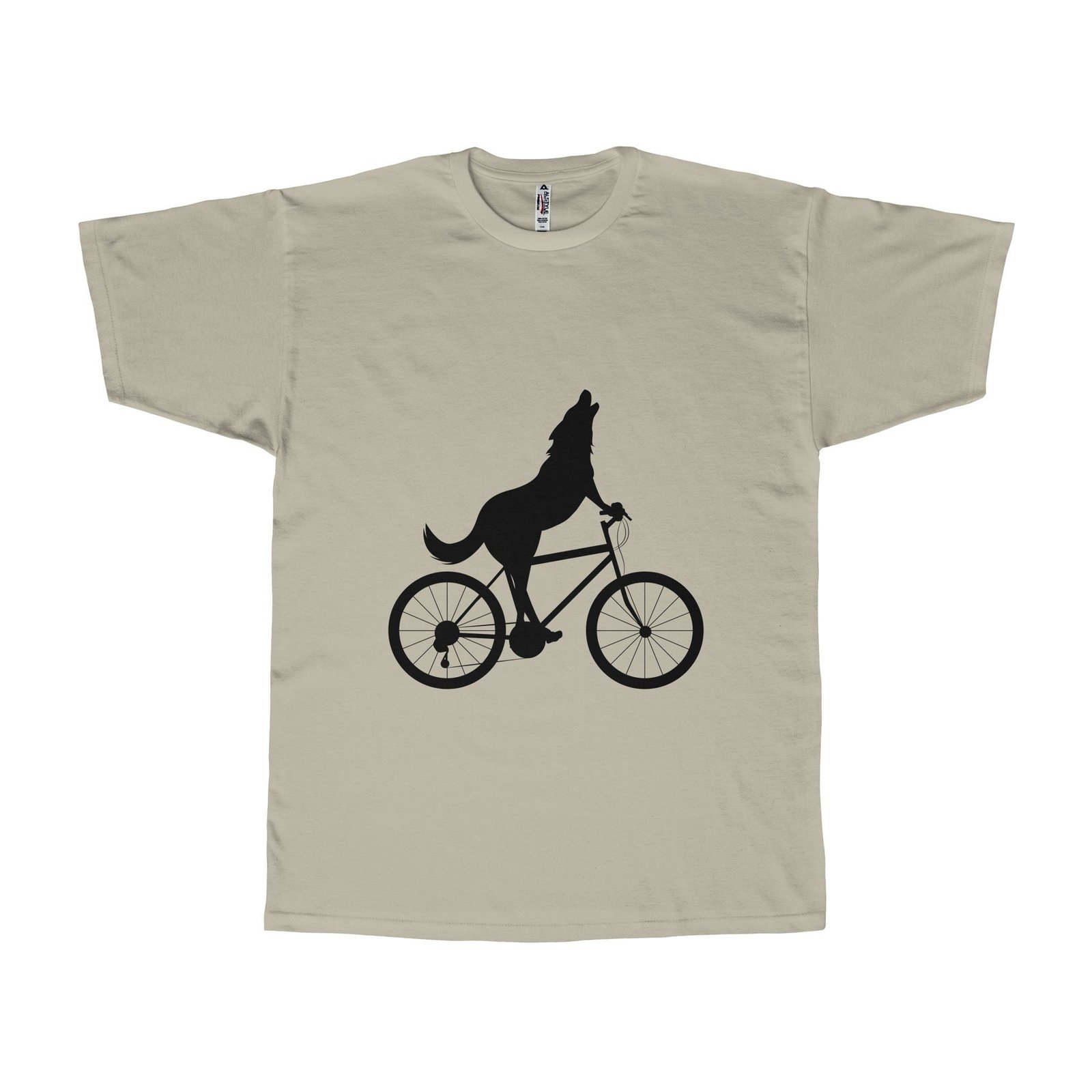 Wolf Riding Bicycle T-Shirt - T-Shirts
