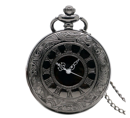 Titan Style Quartz Pocket Watch Men FOB Clock Chain + Gift Box