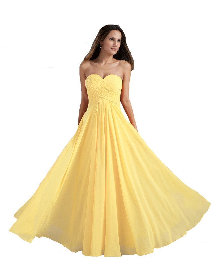 Kivary Women's Criss Cross Long Simple Dresses Light Yellow US 6