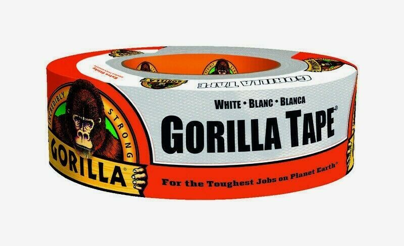Gorilla Tape WHITE 1.88 x 10 yd Toughest Jobs Double-Thick Adhesive 6010002 NEW