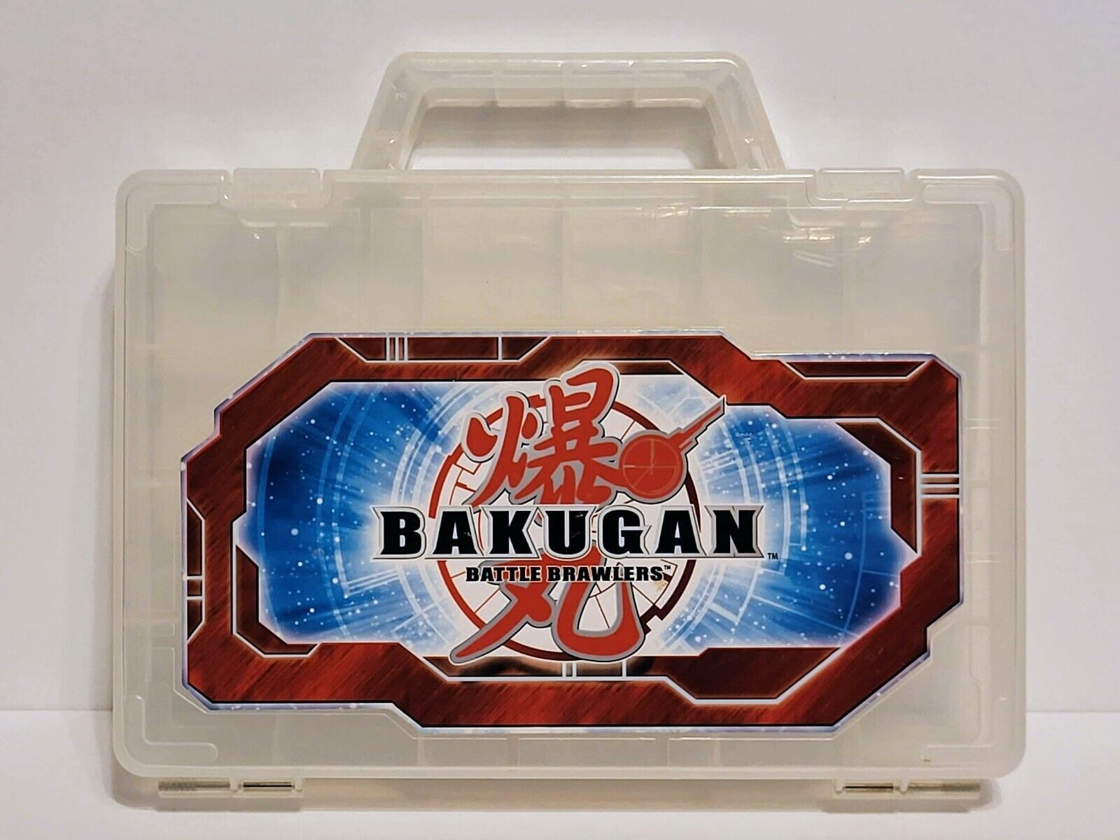 Bakugan Battle Brawlers EMPTY CARRY CASE ONLY Clear Plastic Holds 24