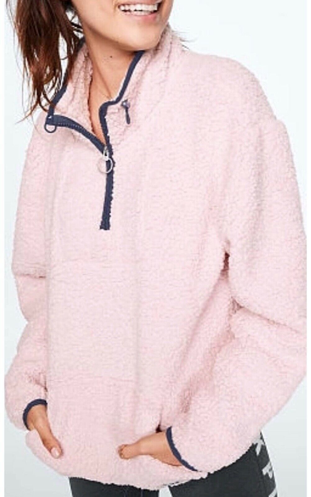 victoria's secret sherpa quarter zip