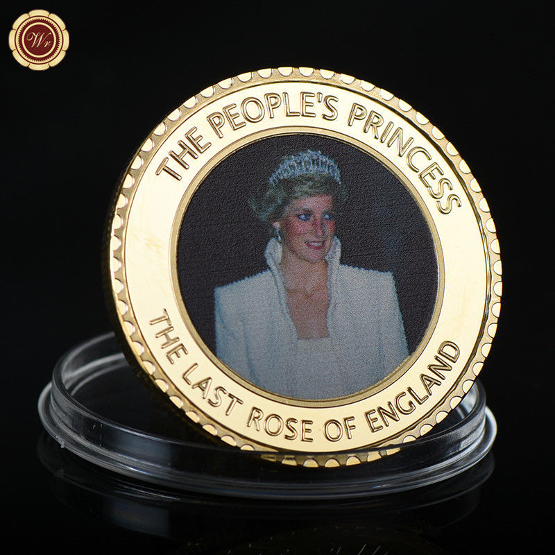 The Last Rose of Diana Gold Coin Commemorative Royal Souvenir Coins Holiday Gift