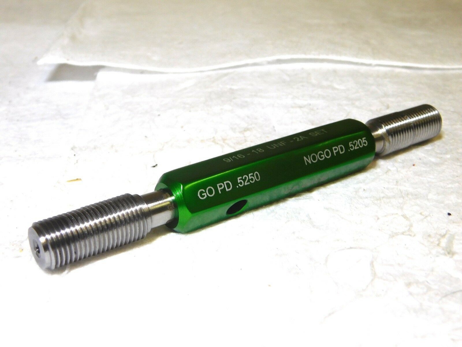 GF Gage Truncated Taperlock Thread Plug Gage 9/1618 UNF2A SET GO/NOGO