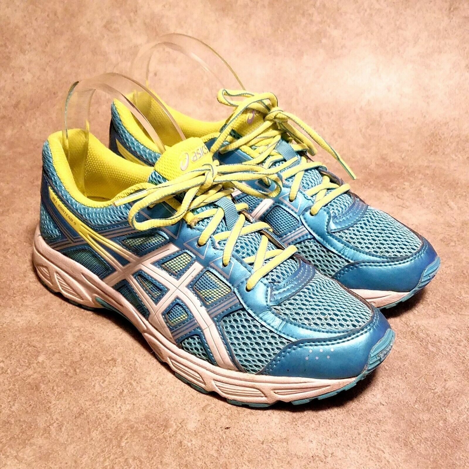 Asics Womens Gel Contend 4 C707N Sz 7 M Blue Running Shoes - Athletic