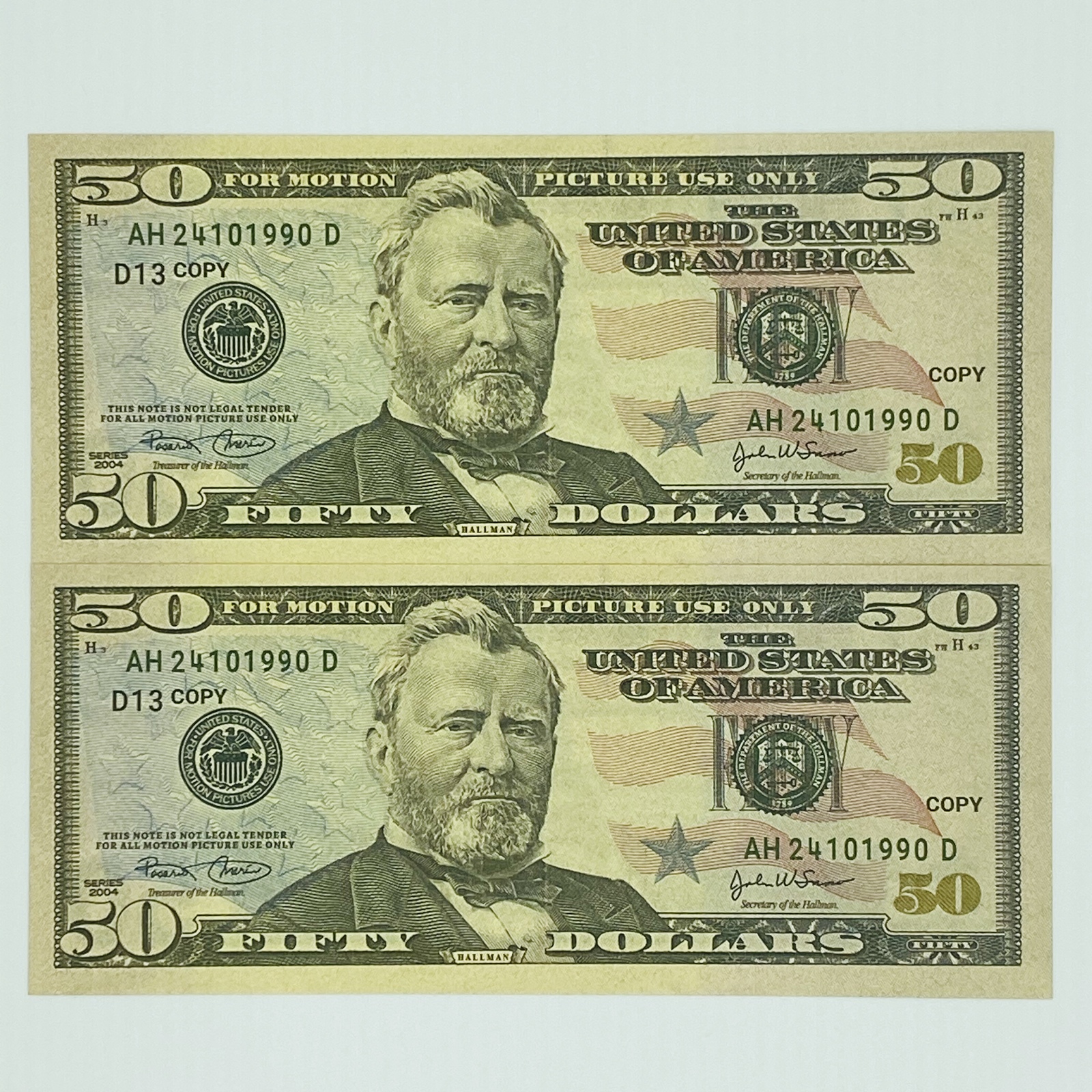 Replica Copy Money Realistic Prop Movie Fake Game Bills (100 PCS 6Type